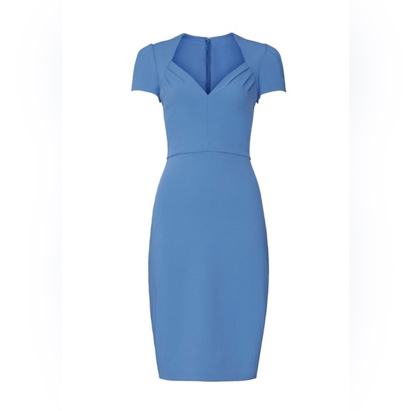 Badgley Mishka Blue Sheath Dress Size 12 Rent the Runway Exclusive - Picture 2 of 13